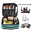 thumbnail image 2 of FORMRS Travel Makeup Bag Large Capacity Train Case Cosmetic Organizer with Adjustable Dividers, Orange Glasses, 2 of 8