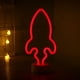 thumbnail image 2 of Letreros de neón LED de cohete, luz de pared, letrero de neón, decoración, luces nocturnas colgantes, arte USB rojo, 2 of 3