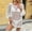 White, variant on Swimwear Cover Up for Women Loose Casual Round Neck Quarter Sleeve Hollow Out Cover Shirt Beach Beach Vacation Cover Shirt