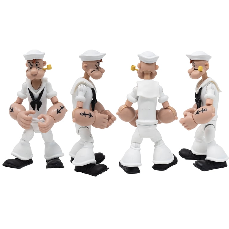 Boss Fight Studio Popeye Classics Action Figure Set – 4-Pack With Popeye, Olive, Bluto & Castor Oyl (1:12 Scale)