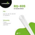 thumbnail image 4 of Luminor RQ-820 Quartz Sleeve Replacement for Blackcomb UV Systems, 1-Pack, 4 of 8