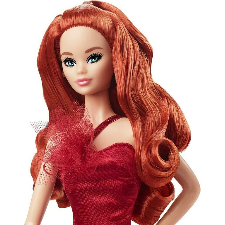 Barbie Signature 2022 Holiday Barbie Doll (Red Hair), 6 Years and