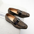 thumbnail image 4 of Mens Leather Loafers Dress Shoes Loafers for Men Tuxedo Suit Shoes, Brown/32, 13 US, 4 of 5