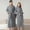 c03Gray, variant on USNSM Unisex Solid Color Casual Home Tie Plus Size Soft Comfortable Long Sleeve Long Flannel Bathrobe Nightgown Robe Purple M