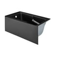 thumbnail image 2 of Voltaire 54" x 30" Left-Hand Drain Alcove Bathtub with Apron in Matte Black, 2 of 12