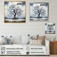thumbnail image 4 of Designart "Solitary Tree In Monochrome" Tree Monochrome Floater Framed Wall Decor, 4 of 5