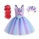 thumbnail image 1 of Vestido de tutú de La Sirenita para niñas, disfraz de princesa Ariel, fiesta de cumpleaños, disfraces de Carnaval con diadema de flores, vestidos del océano Fivean unisex, 1 of 2