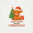 thumbnail image 4 of Inktastic Baby's First Christmas Cute Highland Cow Boys or Girls Baby T-Shirt, 4 of 5