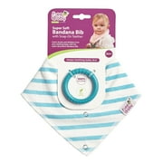 BeeBaby Bandana Bibs with Snap on Teether -Blue Print/ Blue Teether