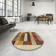 thumbnail image 4 of Ahgly Company Machine Washable Indoor Round Contemporary Sienna Brown Area Rugs, 8' Round, 4 of 7