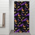 thumbnail image 2 of Halloween Bat Moon Eye Pattern Shower Curtain 36"x72" ,Bathroom Decorative Shower Curtains Set with 12 Hooks,Modern Waterproof Washable Shower Curtain, 2 of 6