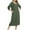 C-Army Green132, variant on Nightgowns For Women 3/4 Sleeve Comfortable Loungewear Midi Sleep Dress Front Zipper Crewneck Loose Fit Tunic With Pockets Stylish Home Clothes