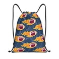 thumbnail image 1 of Honeii Burning Rugby Balls Print Drawstring Backpack,Drawstring Bags String Backpack Gym Cinch Sack Backpack Sport Bag Draw-Medium, 1 of 6