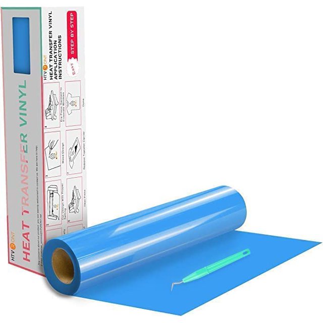 HTVRONT Rollos de vinilo de transferencia de calor negro – 12 pulgadas x 20 pies vinilo negro para planchar para camisas, plancha negra para todas las máquinas cortadoras – Fácil de cortar y desmaleza