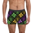 thumbnail image 4 of Wukai Mardi Gras1 Print Men’s Underwear Breathable Boxer Briefs,&nbsp;Moisture Wicking & Breathable-, 4 of 7
