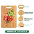 thumbnail image 5 of Freshware 3-Piece Bamboo Cutting Board Set, Reversible Kitchen Prep Boards, 5 of 9