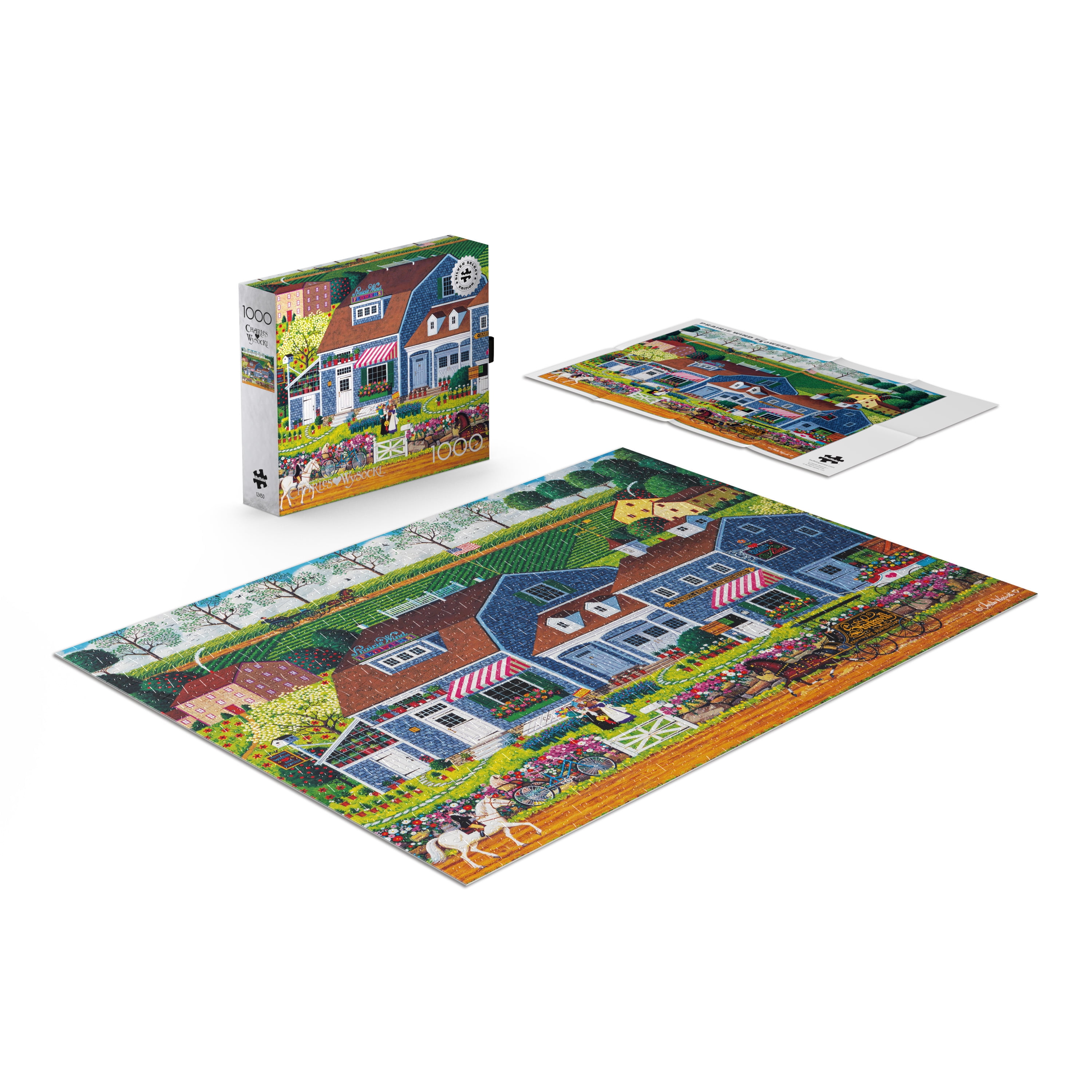 Buffalo Games 1000-Piece Silver Select Wysocki Prairie Wind Flowers Interlocking Jigsaw Puzzle