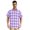 Purple White Gingham, variant on Dailycode Men's Casual Button Down Shirts Short Sleeve Summer Hawaiian Beach Shirt, Pink Red Gingham