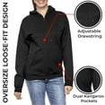 thumbnail image 3 of Women’s Oversize Loose Fit Fleece-Lined Full-Zip Hoodie (S-2XL), 3 of 5