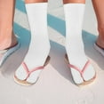 thumbnail image 6 of 6 Pairs Flip Flop Socks, Elastic Tabi Socks Cotton Split Two Toe Socks Non Slip Ankle Socks with Toes for Women Men, 6 of 8