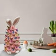thumbnail image 5 of Lighted Easter Bunny Tree Ceramic Figurines Tabletop Decor Pre-Lit Rabbit with Colorful Lamp Beads and Bunny Ear Spring Easter Decorations Gifts, 5 of 7