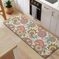 thumbnail image 5 of Multicolor Ethnic Paisley and Floral Pattern Kitchen Rug Mat,Kitchen Runner Rugs Non Skid Washable,Decorative Kitchen Floor Mats for Kitchen,Sink,Laundry,17"x47.2", 5 of 7