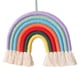 thumbnail image 1 of Colgante de pared de arco iris, decoración de pared tejida de arco iris para niñas, guardería, dormitorio, sala de juegos, decoración de habitación de bebé, 1 of 5