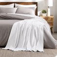 thumbnail image 4 of Bare Home Waffle Blanket - 100% Cotton - Lightweight & Breathable, 4 of 7
