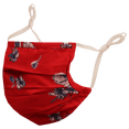 thumbnail image 6 of Sunsoul by Touchstone Floral Fabric Adjustable Filter Pocket Nose Bridge Double Layer Cotton Face Mask Reusable Washable for Men, Women (Pack of 3). Yellow Red Green, 6 of 7