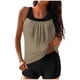 thumbnail image 2 of Trajes de baño tankini para mujer Trajes de baño de dos piezas con espalda de tiras sólidas conservadores para mujer Traje de baño de dos piezas para mujer, 2 of 5