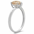 thumbnail image 3 of 1.25 ct Heart Cut Simulated Champagne Diamond Solitaire 14K White Gold Womens Engagement Ring, 3 of 4