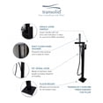 thumbnail image 6 of Transolid T4240-MB Roslyn Floor Mounted Tub Filler with Hand Shower in Matte Black, 6 of 11