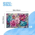 thumbnail image 2 of BaHomeck placemats Set of 4 Large Floral Painting Of Vibrant Pink And Purple Cotton Linen rectangle Placemats for Kitchen Dining Table Indoor,Outdoor,18*12inch, 2 of 4