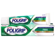 Super Poligrip Denture Adhesive Cream Free Triple Action, Zinc Free 2.4 Oz, 2 Pack