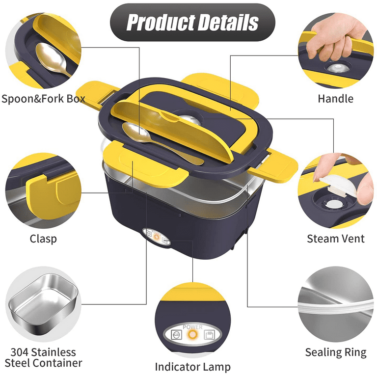 Electric Lunch Box, 3 in 1 Food Heater Portable Microwave Electric Lunch  Boxes with Insulation Bag f…See more Electric Lunch Box, 3 in 1 Food Heater