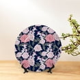 thumbnail image 6 of Honeii Rose Flowers Print Elegant Bone China Decorative Plate, Porcelain Plate,Art Crafts,Ceramic Ornaments for Home Office Wall Decor-8in, 6 of 6