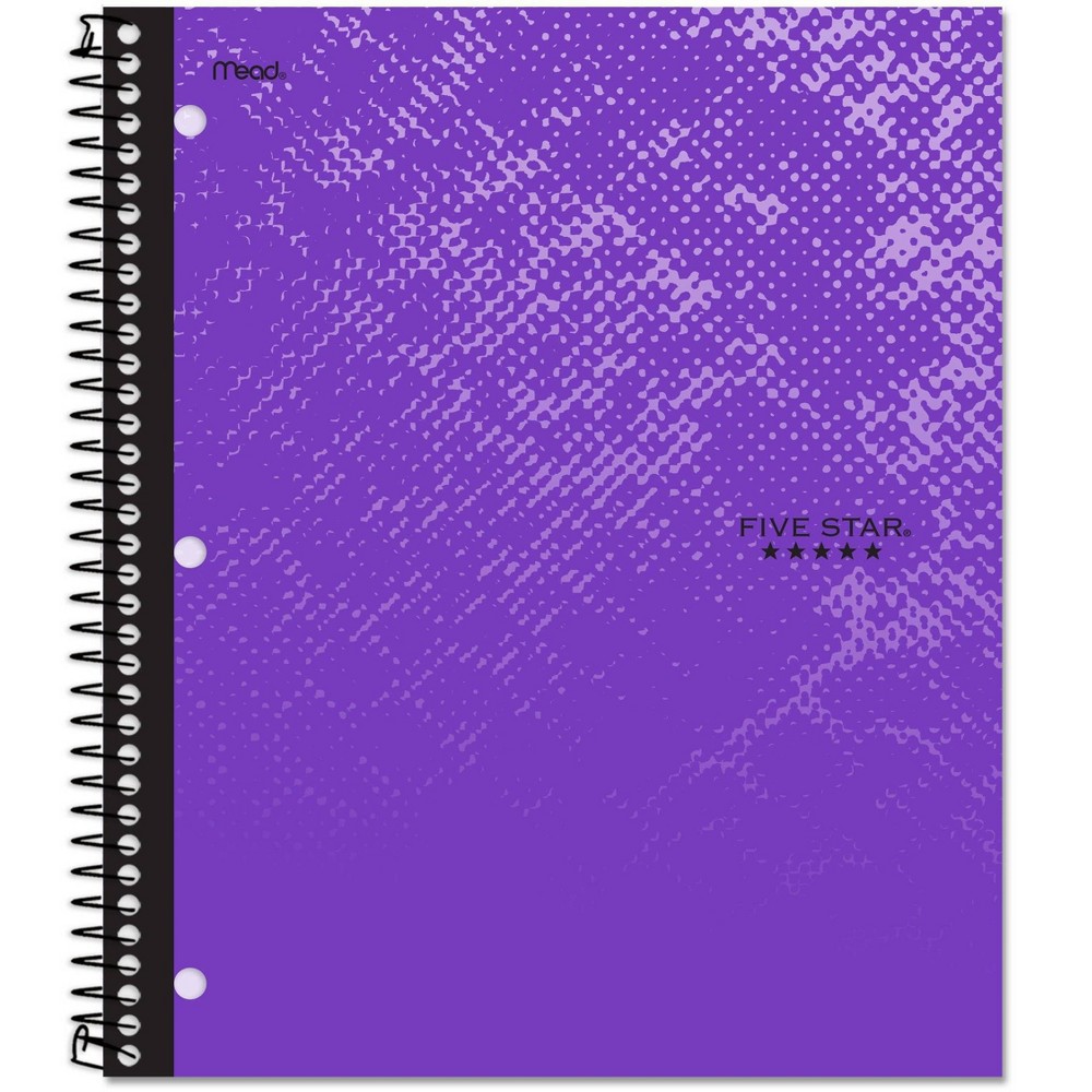 Five Star 1 Subject College Ruled Spiral Notebook Purple