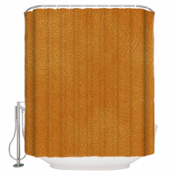 Pure Color Orange Bathroom Shower Curtains with 12 Hooks Polyester Waterproof Shower Curtain for Stalls and Bathtubs Modern Minimalist Solid Color Decorative Bathroom Privacy Curtain 60x72 Inches