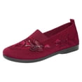 thumbnail image 2 of Domzle Womens Butterfly Embroidered Loafers 2026 Orthopedic Shoes Slip on Walking Shoes Breathable Mesh Casual Loafers Lightweight Slip-on Sneakers Red 38, 2 of 9