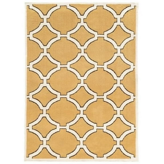 Hawthorne Collection 5' x 7' Hand Tufted Rug in Goldenrod
