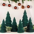 thumbnail image 2 of Shoreew 6 Pcs Honeycomb Christmas Tree 3D Folding Christmas Tree Tabletop Centerpiece for Rustic Farrmhouse Home Table Decor, 2 of 6