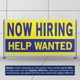 thumbnail image 3 of Now Hiring Help Wanted 13 oz Heavy Duty Vinyl Banner All Position Jobs Available Help Wanted Sign for Business Advertising Indoor/Outdoor Single-Sided with Metal Grommets (4x10 ft, Ye & Bl), 3 of 6