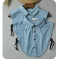 thumbnail image 5 of Camicover Denim Fake Collar Detachable Dickey Collar Half Shirts Blouse False Collar Top for Women Girls Medium, 5 of 8