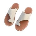 thumbnail image 4 of Nrmvnmi Women's Slippers Open Toe with Clip Toeladies Large Size Flat Leisure Beach Slippers Summer Comfortable Shoe Beige Mothers Day Gifts, 4 of 9