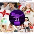 thumbnail image 5 of MesaSe Dinosaur Toys, 16 Colors Children 3D Illusion Bedside Lamp Remote Control T Rex Night Light Table Lamp for Kids 2-12 Year Old Boys Birthday Gifts, Home Decorations, 5 of 7