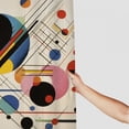 thumbnail image 3 of Pratyus Circles Lines Shapes Printed Shower Curtain, Easy Care 100% Polyester Fiber Home Bathroom Decoration with Hooks 36x72, 3 of 7