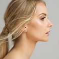thumbnail image 3 of 11pairs Surgical Steel Earrings for Sensitive Ears Hypoallergenic 20G Flatback Heart Star Square Ball CZ Stud Earrings Small Cartilage Huggie Hoop Earrings 8/10/12MM for Women Men, 3 of 6