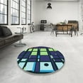 thumbnail image 4 of Ahgly Company Machine Washable Indoor Square Transitional Mint Green Area Rugs, 6' Square, 4 of 7