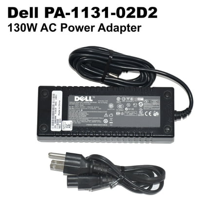 Pre-Owned Dell Latitude E4200 / E4300 130W AC Adapter Charger with 19.5V, 6.7A & 7.4mm Tip - X9366