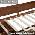 thumbnail image 6 of Bellemave Twin Size Daybed with Storage Drawers and Shelves Space-saving Wooden Daybed Frame Twin Storage Platform Bed Frame for Teens, No Box Spring Needed (Twin, Walnut), 6 of 11